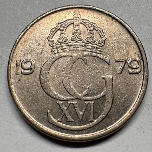 1979 Sweden 25 Ore - Beautiful Coin - #A-051