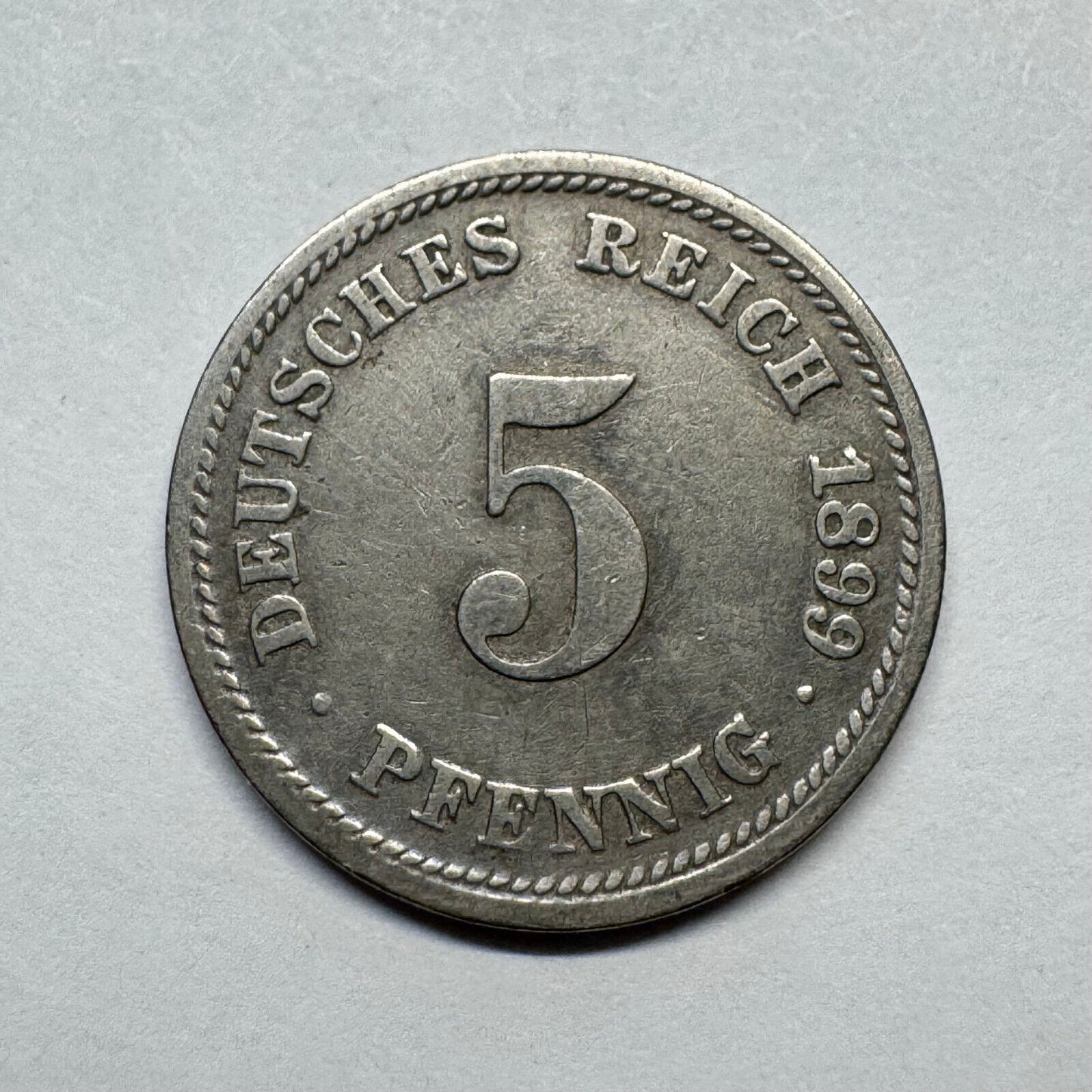 1899 Germany 5 Pfennig - Beautiful Coin - #B-010