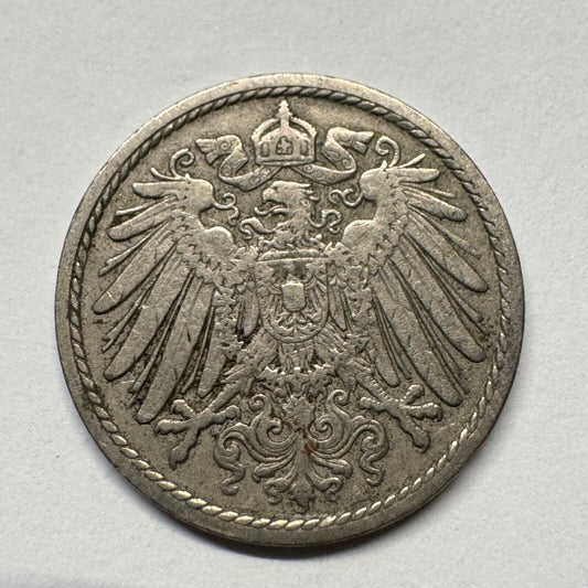 1897 Germany 5 Pfennig - Beautiful Coin - #B-041