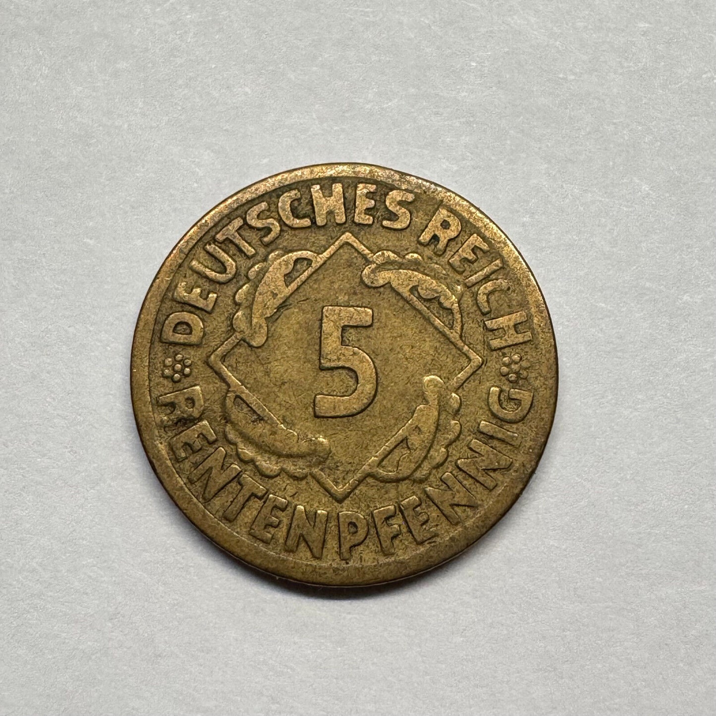 1924 Germany 5 Rentenpfennig - Beautiful Coin - #B-020