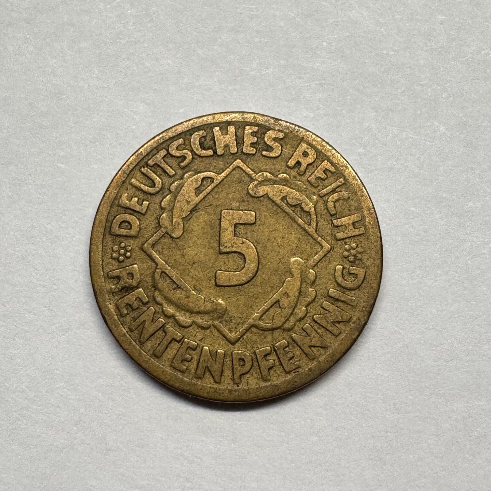 1924 Germany 5 Rentenpfennig - Beautiful Coin - #B-020