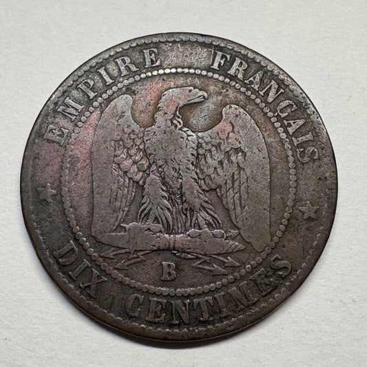 1856 France 10 Centimes - Beautiful Coin - #B-043