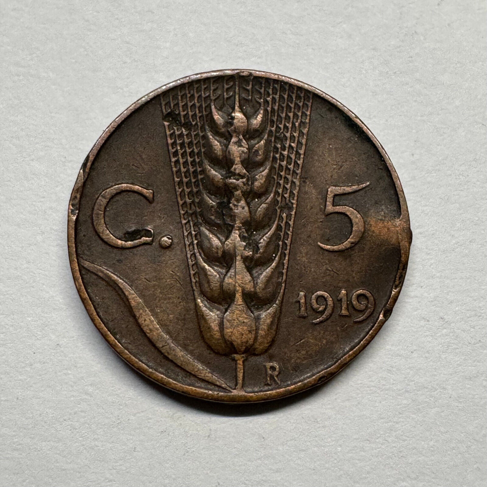 1919 Italy 5 Centesimi - Beautiful Coin - #B-043
