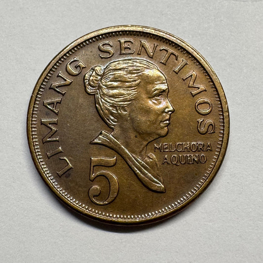 1970 Philippines 5 Sentimos - Beautiful Coin - #B-048
