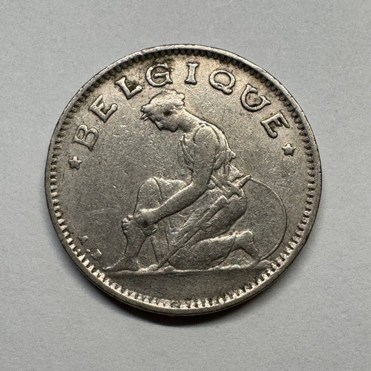 1927 Belgium 50 Centimes - Beautiful Coin - #B-055