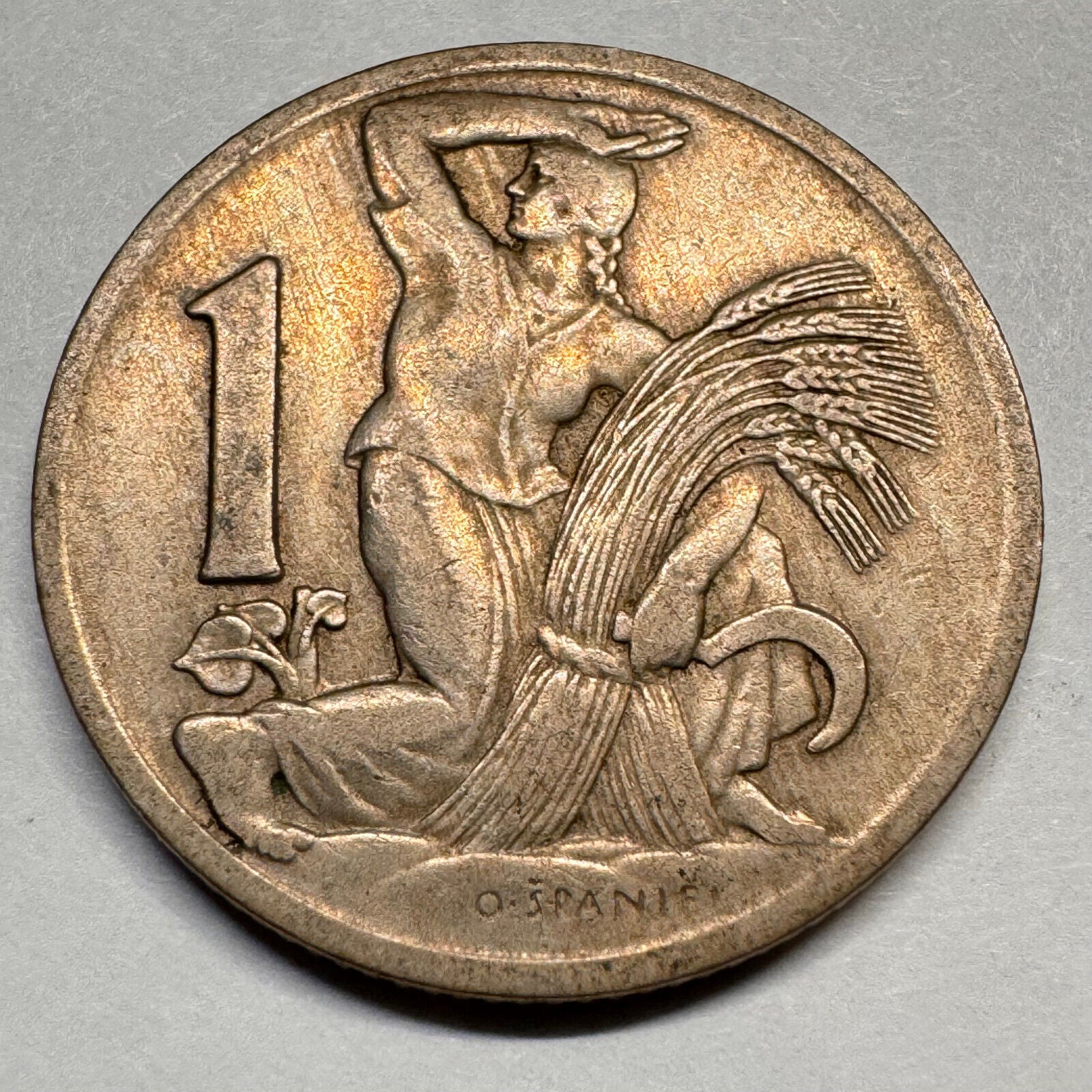 1930 Czechoslovakia 1 Koruna - Beautiful Coin - #A-057