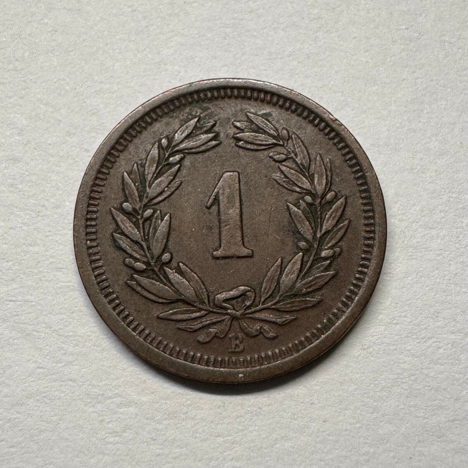 1927 Switzerland 1 Rappen - Beautiful Coin - #B-043