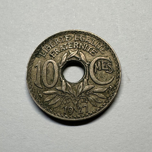 1927 France 10 Centimes- Beautiful Coin - #A-002