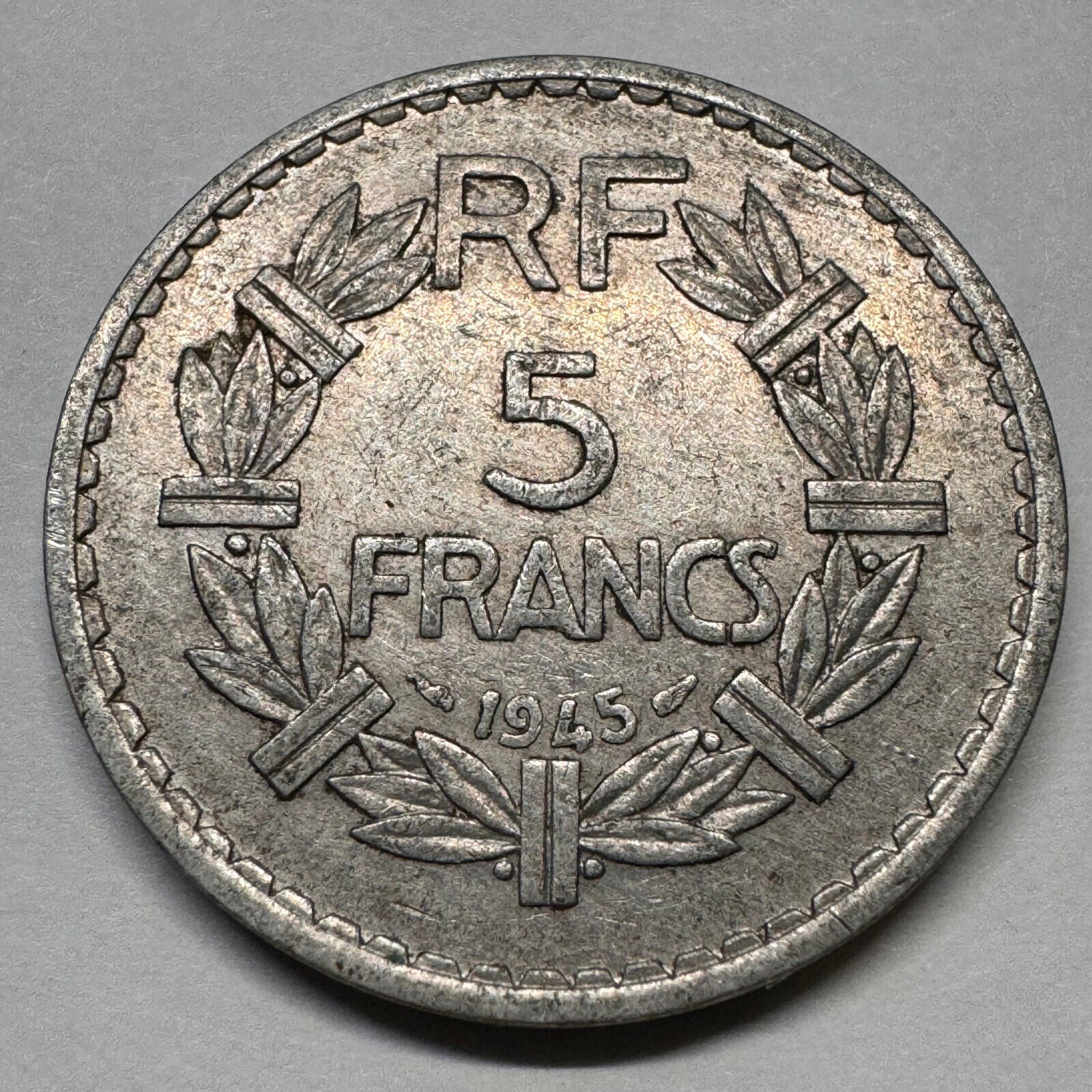 1945 France 5 Francs - Beautiful Coin - #A-050