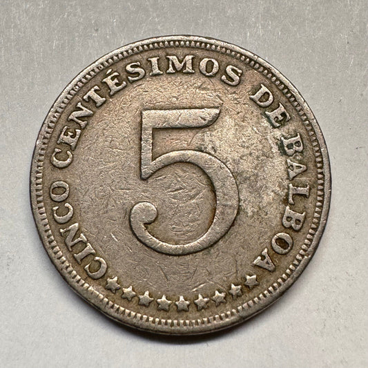 1973 Panama 5 Centesimos - Beautiful Coin - #A-016