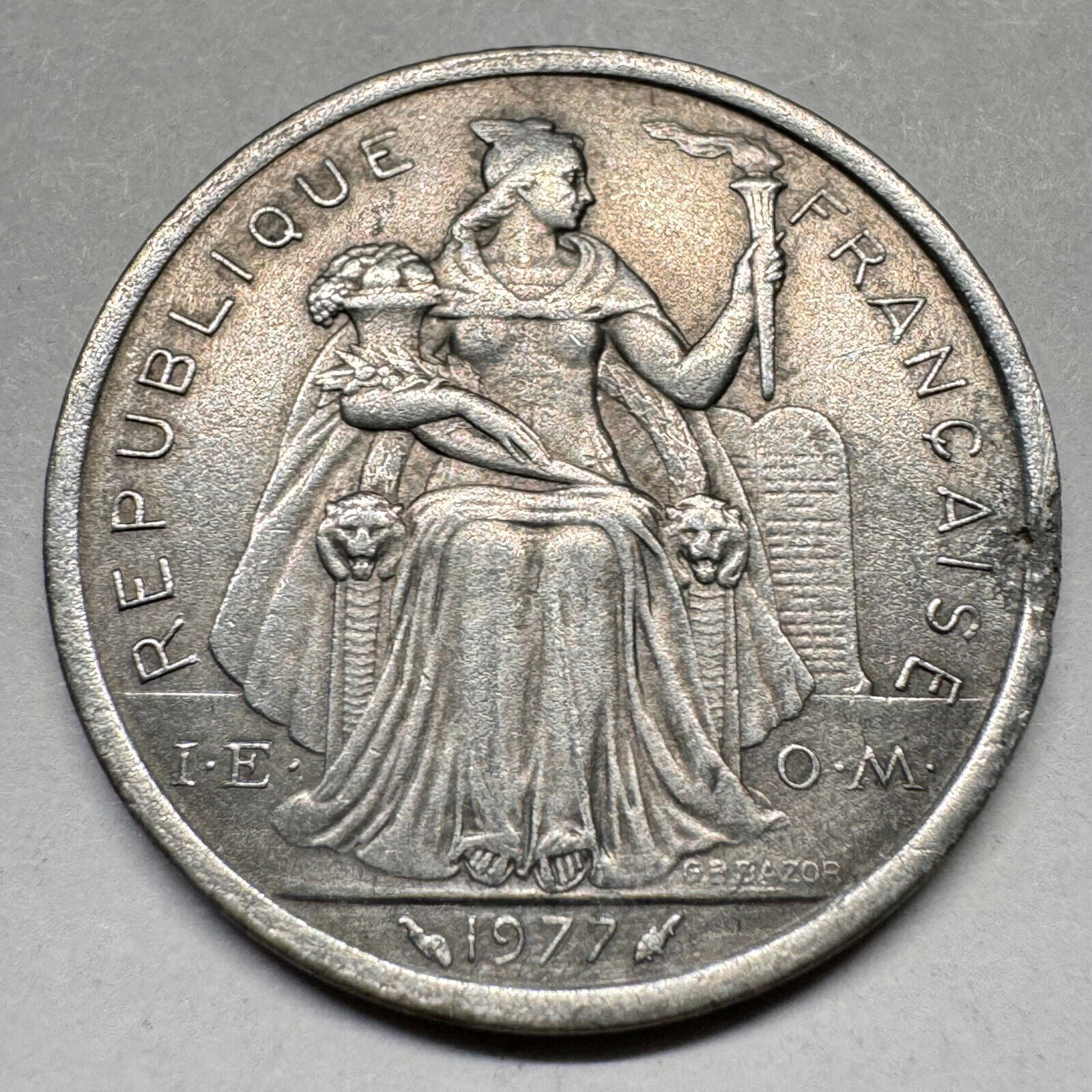 1977 French Polynesia 2 Francs - Beautiful Coin - #A-031