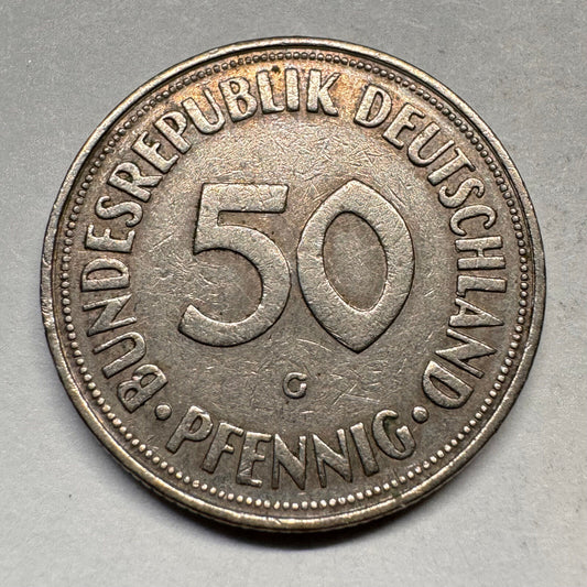 1950 Germany 50 Pfennig - G - Beautiful Coin - #A-023