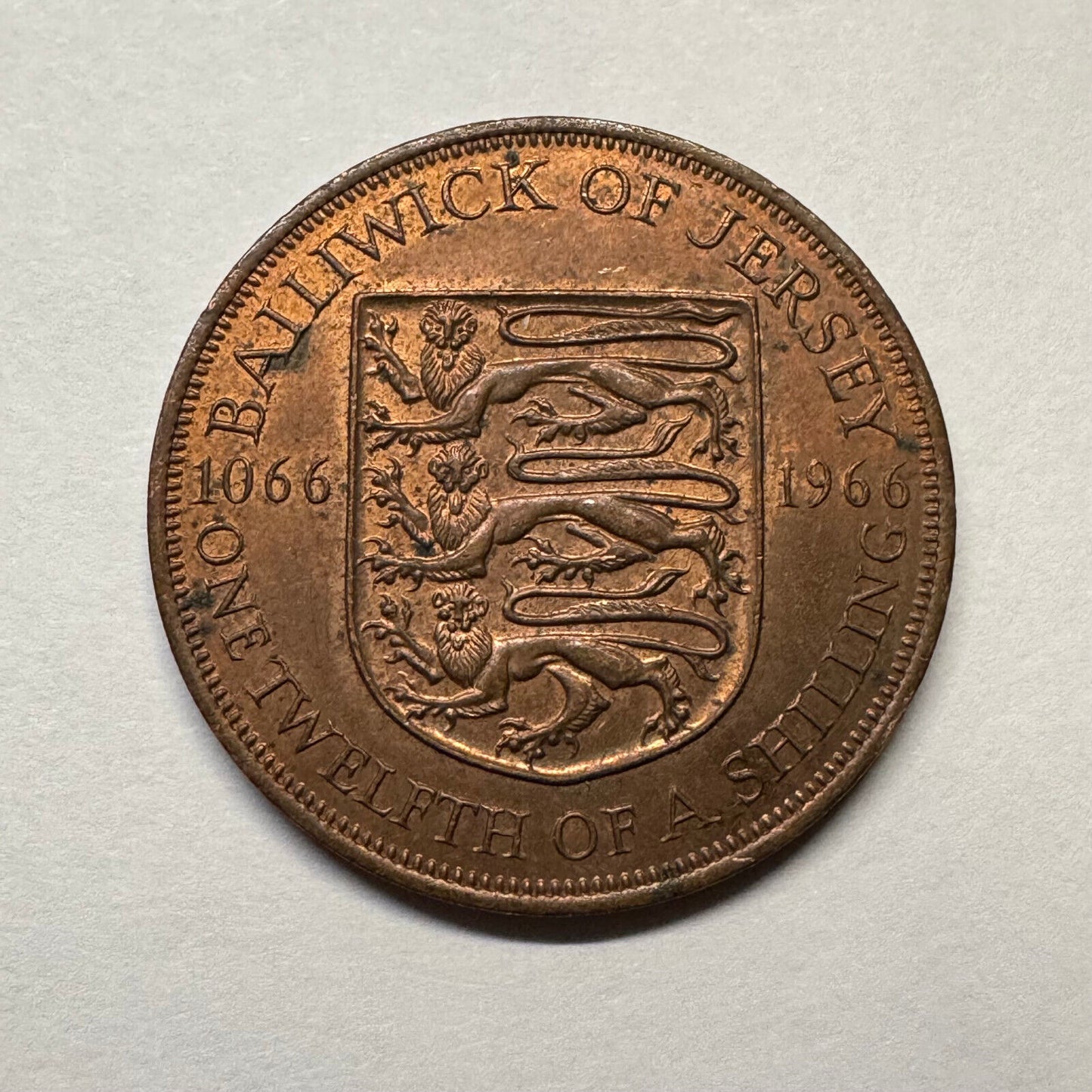 1966 Jersey 1/12 Shilling - Beautiful Coin - #B-008