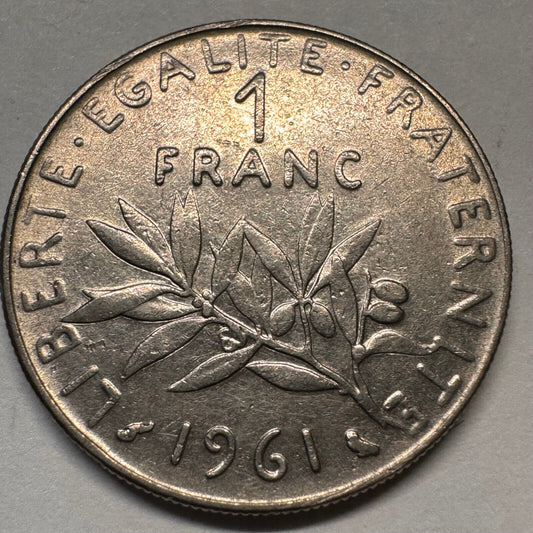 1961 France 1 Franc - Beautiful Coin - #A-060