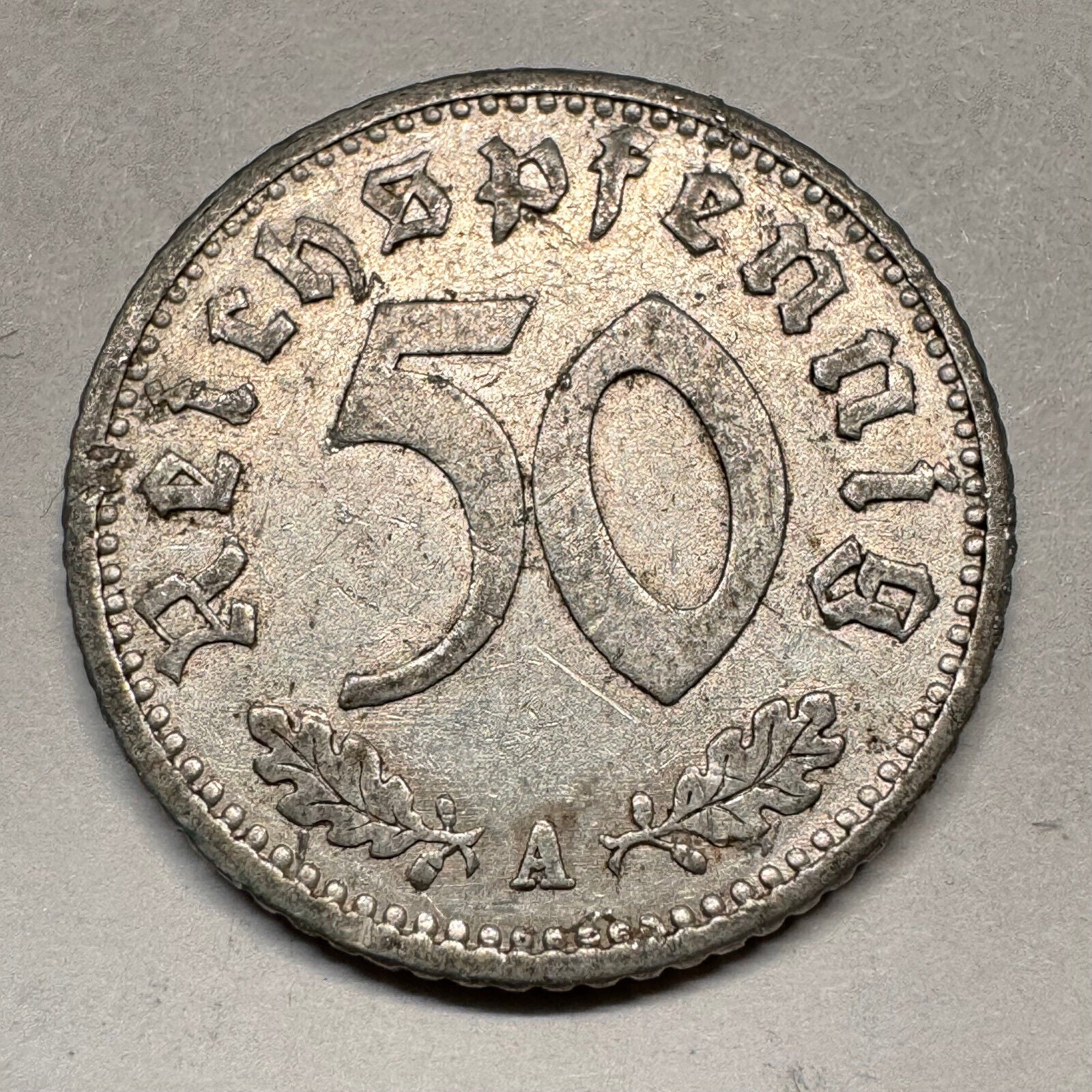 1935 Germany 50 Reichspfennig - A - Beautiful Coin - #A-018