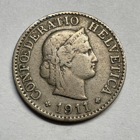 1911 Switzerland 5 Rappen - Beautiful Coin - #A-071