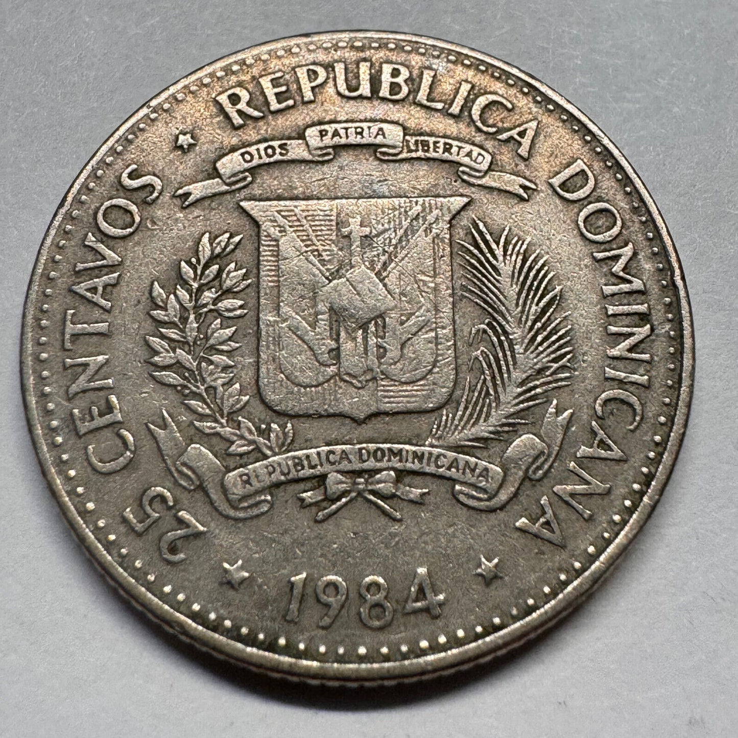 1984 Dominican Republic 25 Centavos - Beautiful Coin - #A-065