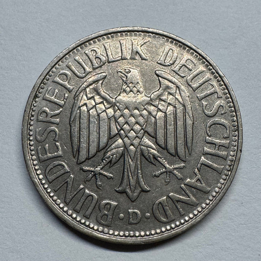 1960 Germany 1 Mark - Beautiful Coin - #B-059