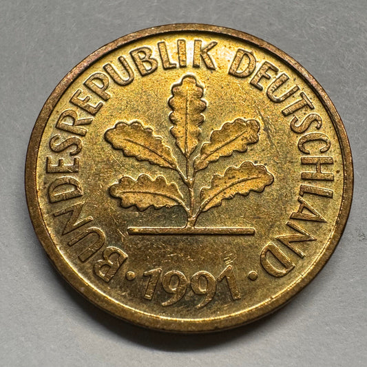1991 Germany 5 Pfennig - A - Beautiful Coin - #A-051