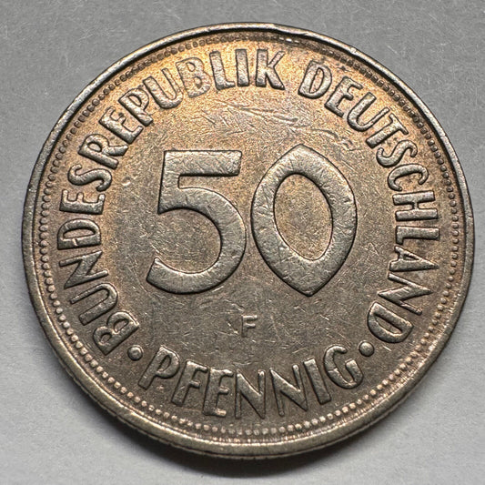 1971 Germany 50 Pfennig - F - Beautiful Coin - #A-051