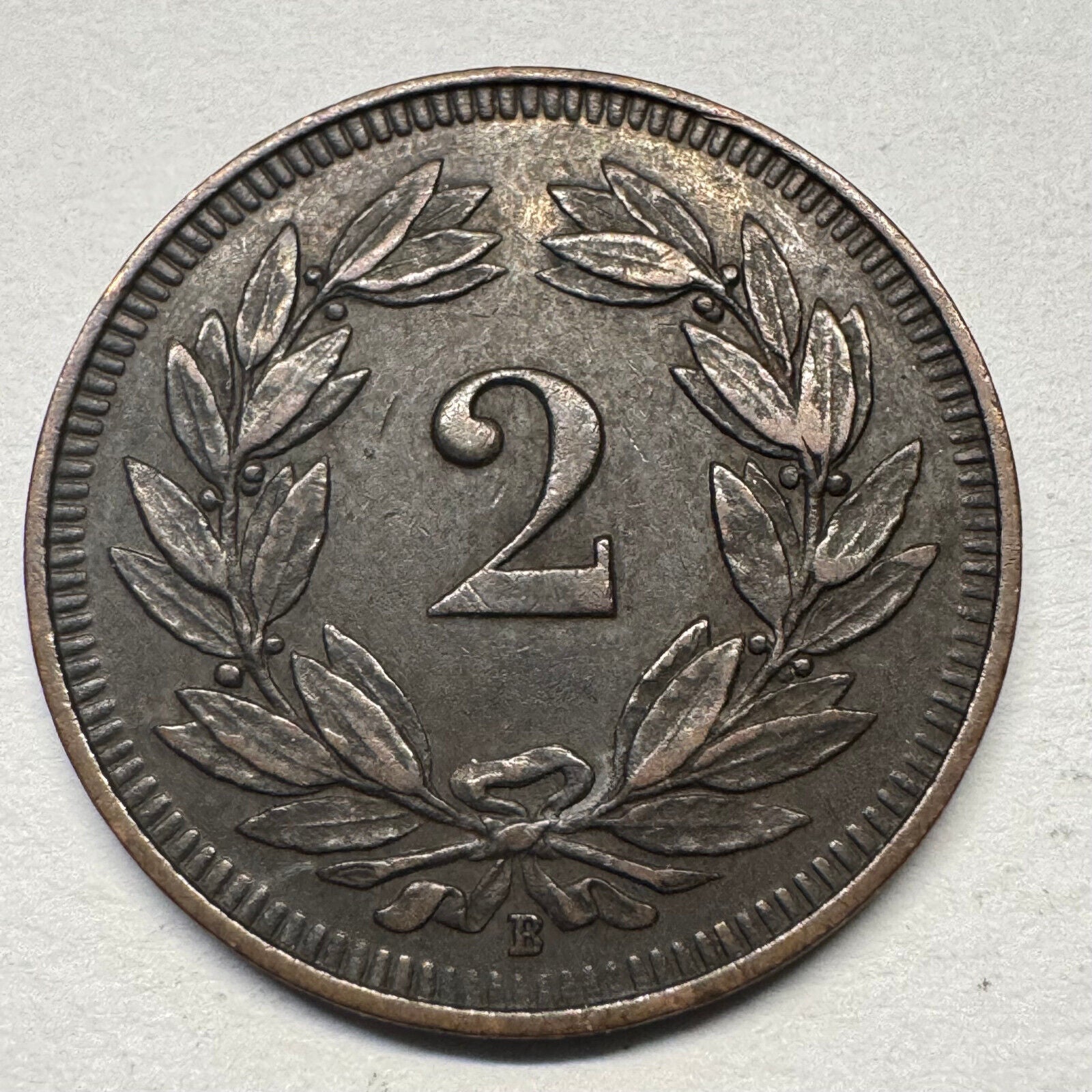 1915 Switzerland 2 Rappen - Beautiful Coin - #B-042