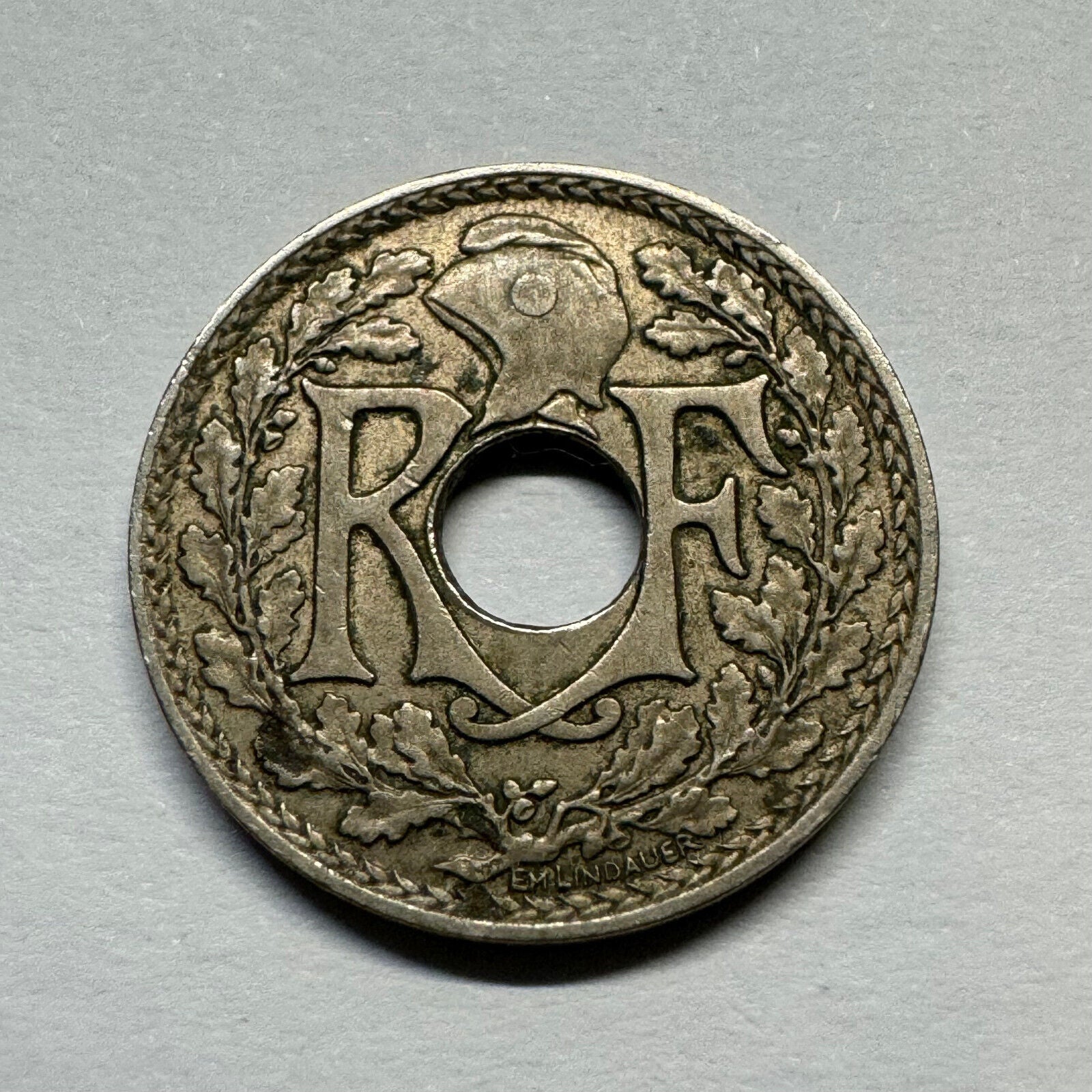 1918 France 5 Centimes - Rare Condition - Beautiful Coin #A-003