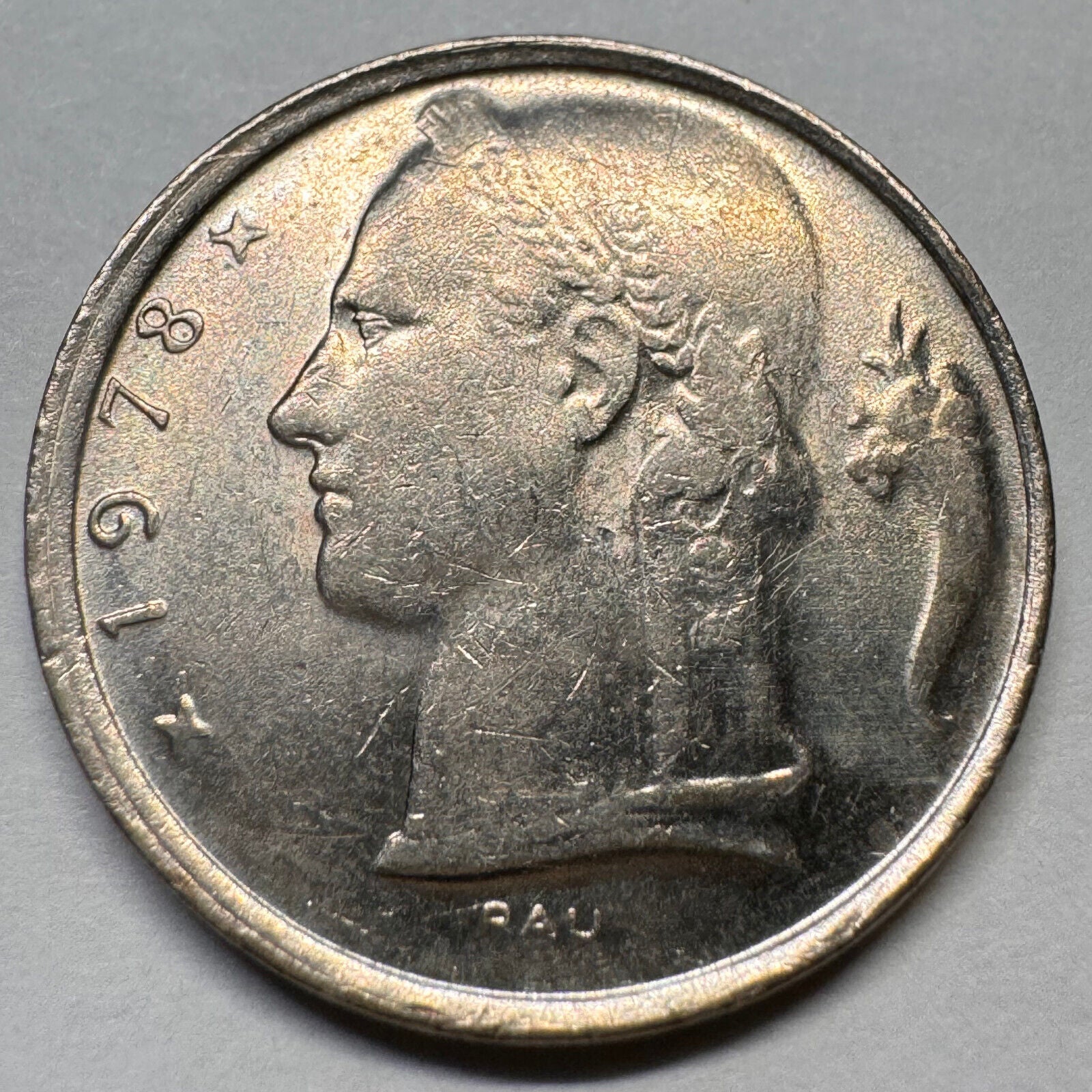 1978 Belgium 5 Francs - Beautiful Coin - #A-063