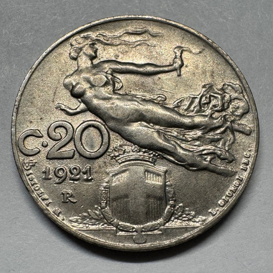 1921 Italy 5 Centesimi - Beautiful Coin - #A-068