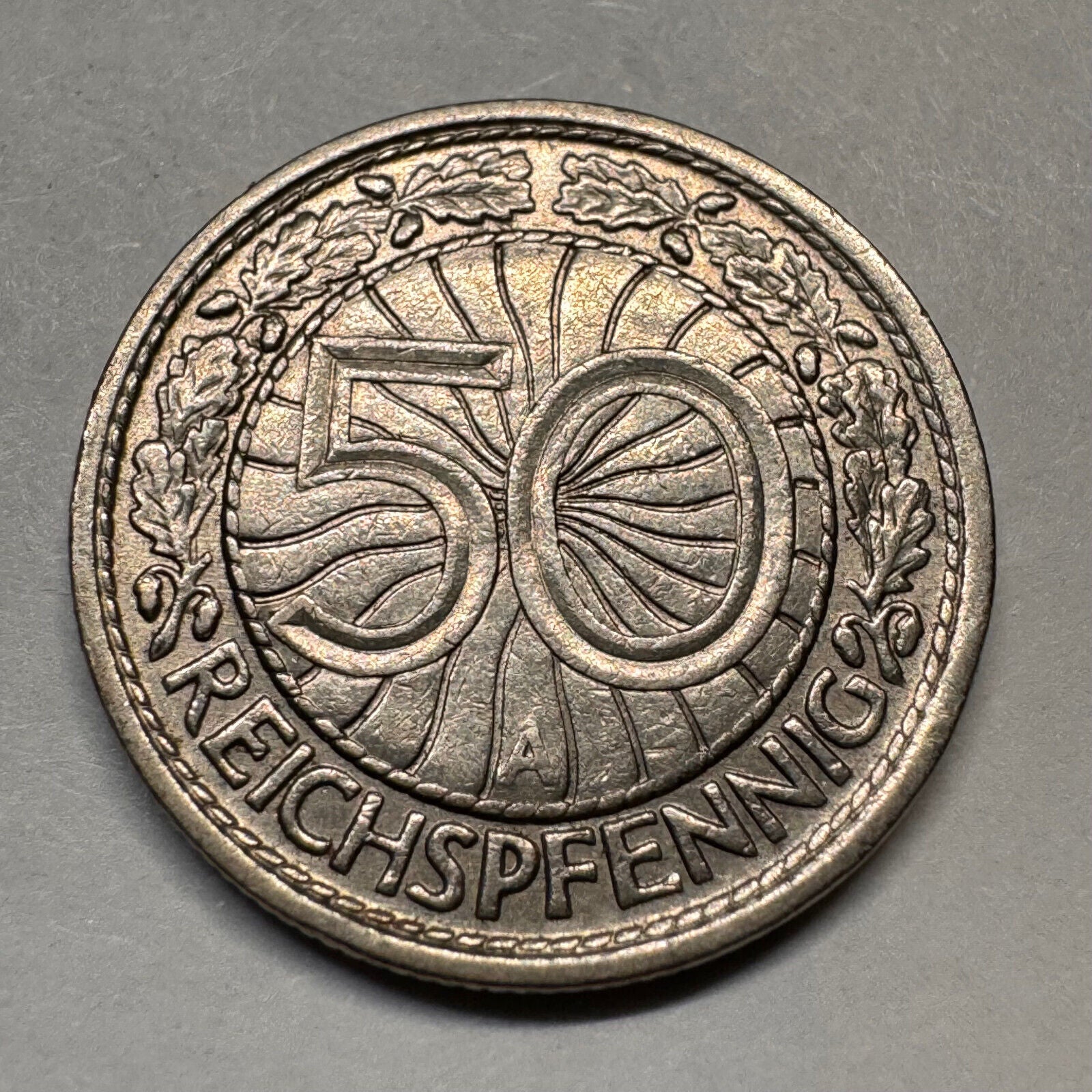 1928 Germany 50 Reichspfennig - Beautiful Coin - #A-014