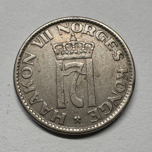 1957 Norway 50 Ore - Beautiful Coin - #B-056