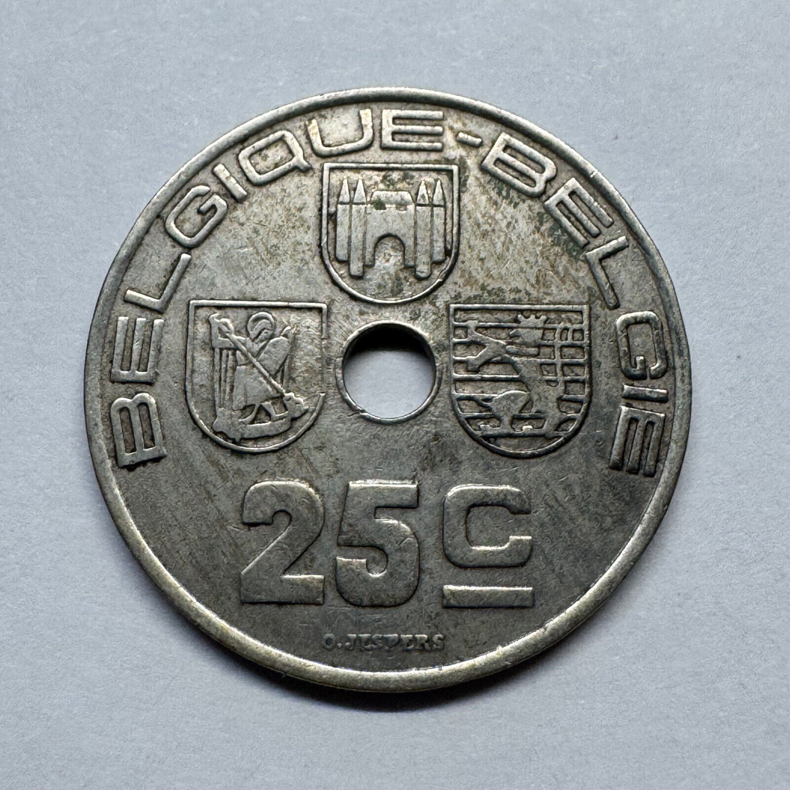 1939 Belgium 25 Centimes - Beautiful Coin - #B-014
