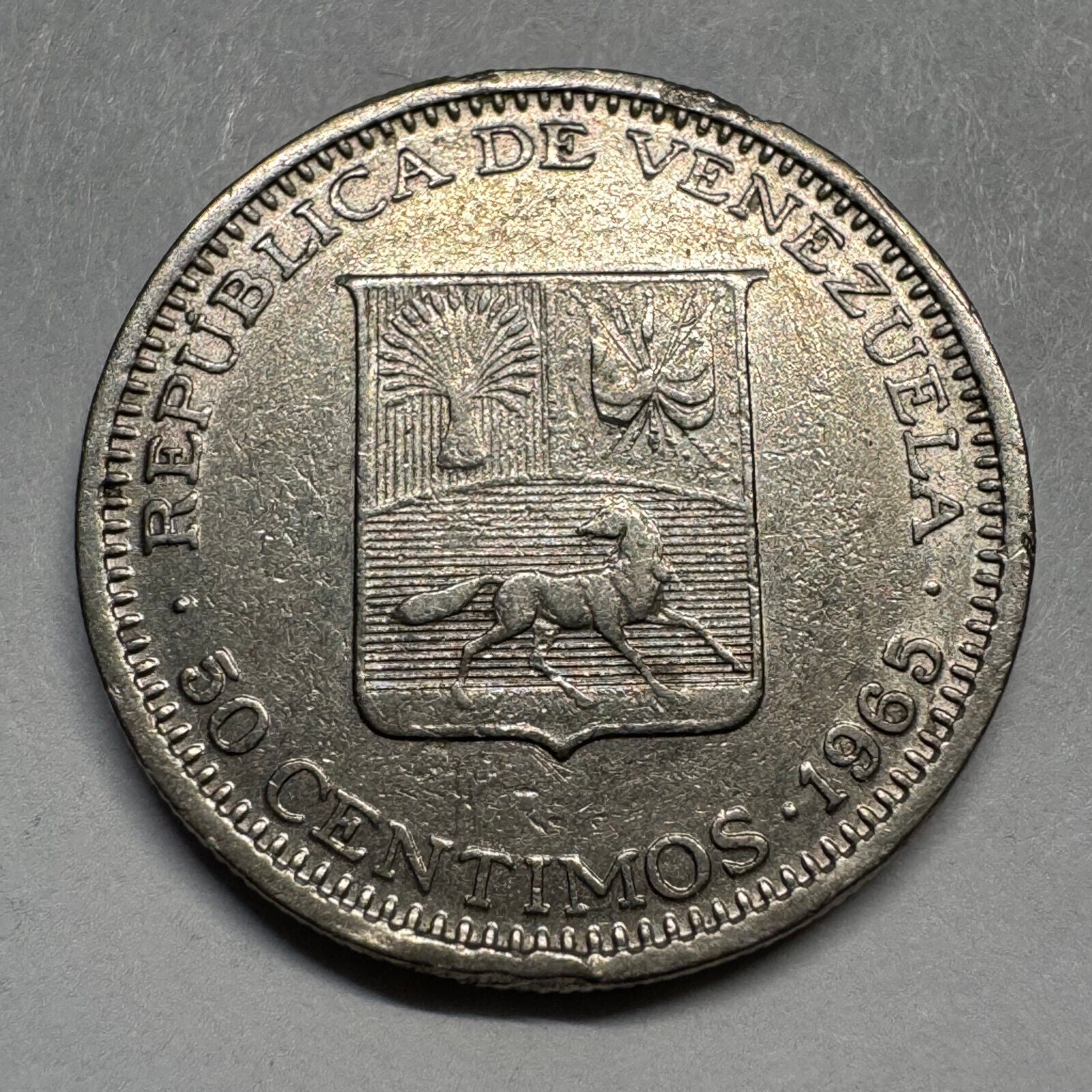 1965 Venezuela 50 Centimos - Beautiful Coin - #A-069