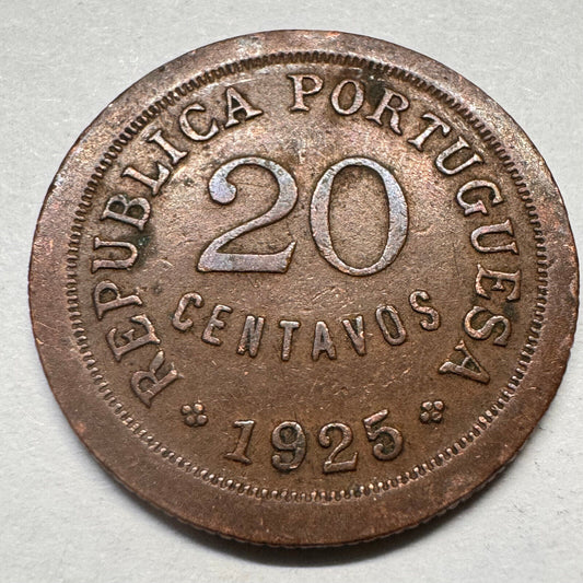 1925 Portugal 20 Centavos - Beautiful Coin - #A-063