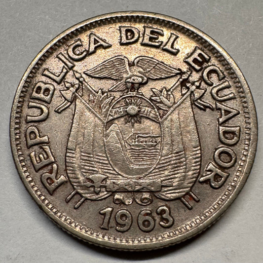 1963 Ecuador 50 Centavos - Beautiful Coin - #A-030