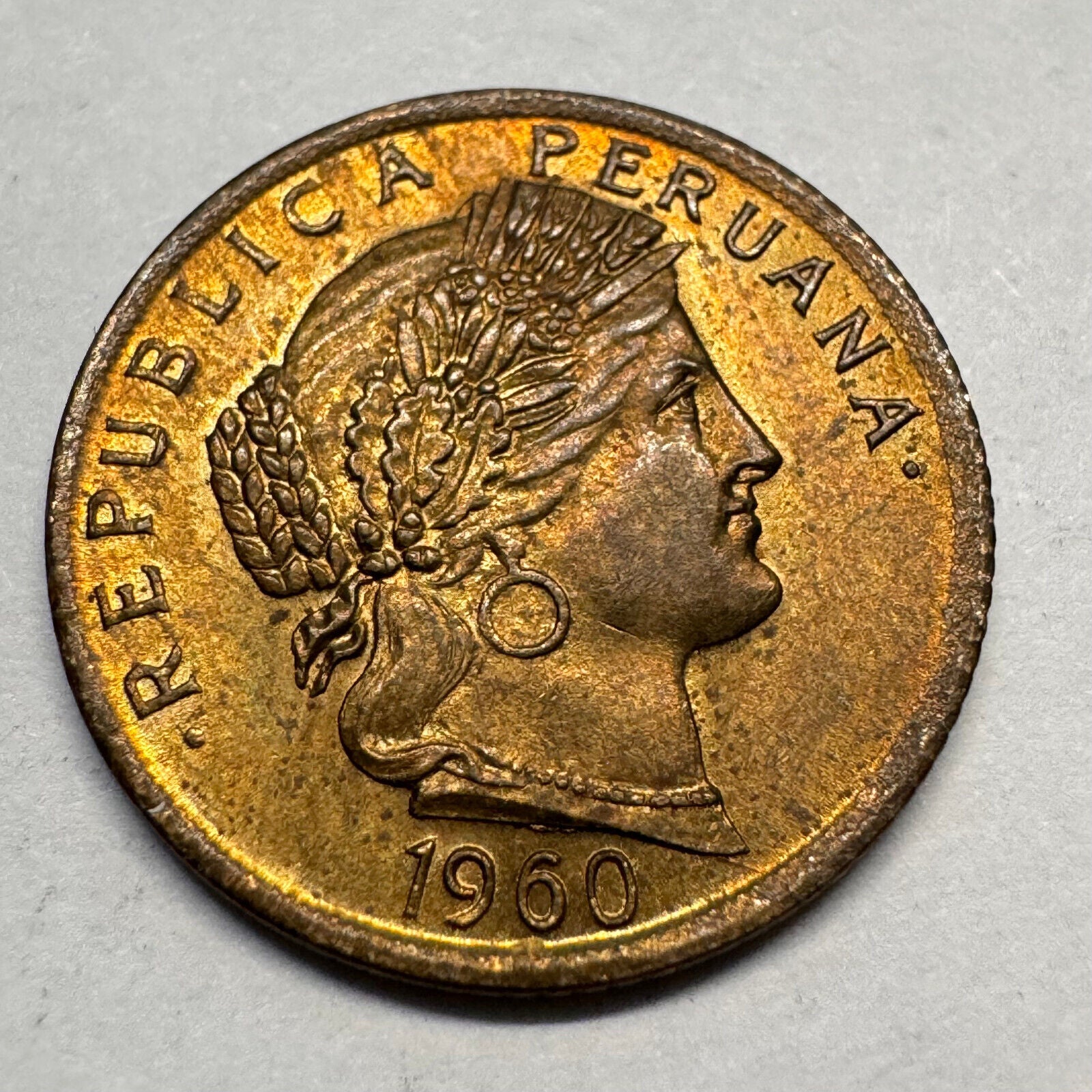 1960 Peru 10 Centavos - Beautiful Coin - #A-047