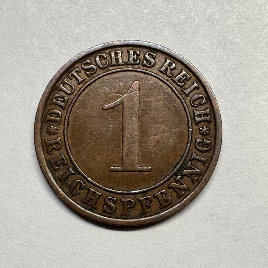 1932 Germany 1 Reichspfennig - Beautiful Coin - #B-019