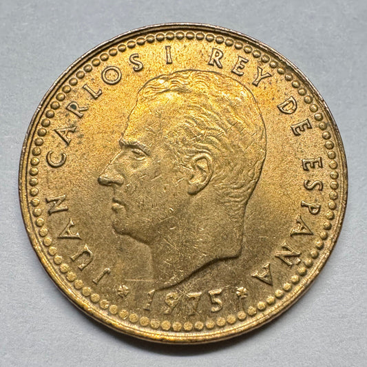 1977 Spain 1 Peseta - Beautiful Coin - #A-015