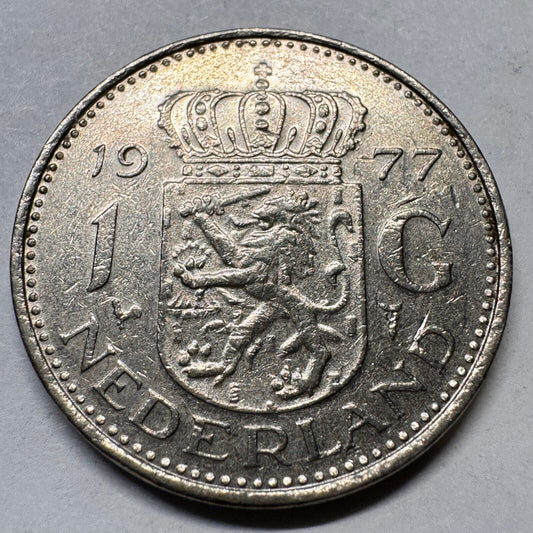 1977 Netherlands 1 Gulden - Beautiful Coin - #A-044