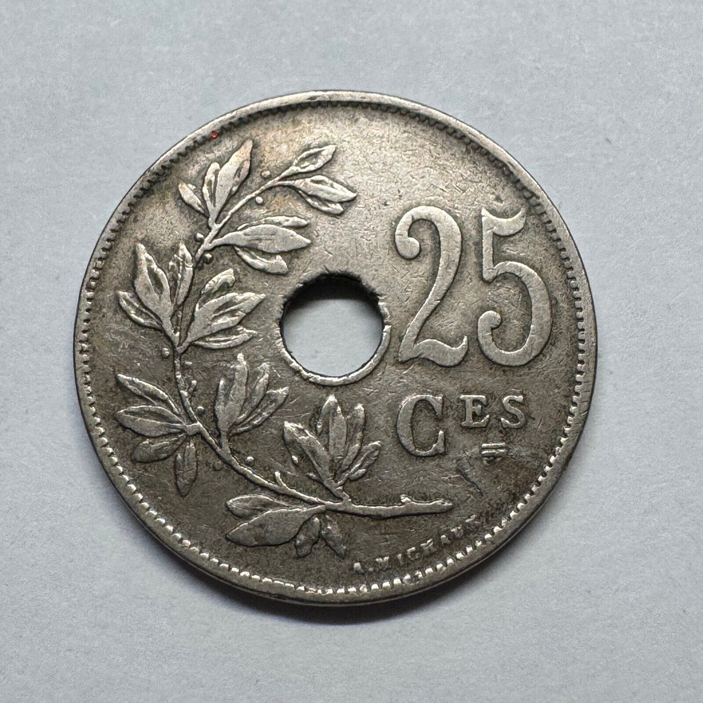 1922 Belgium 25 Centimes - Beautiful Coin - #B-014