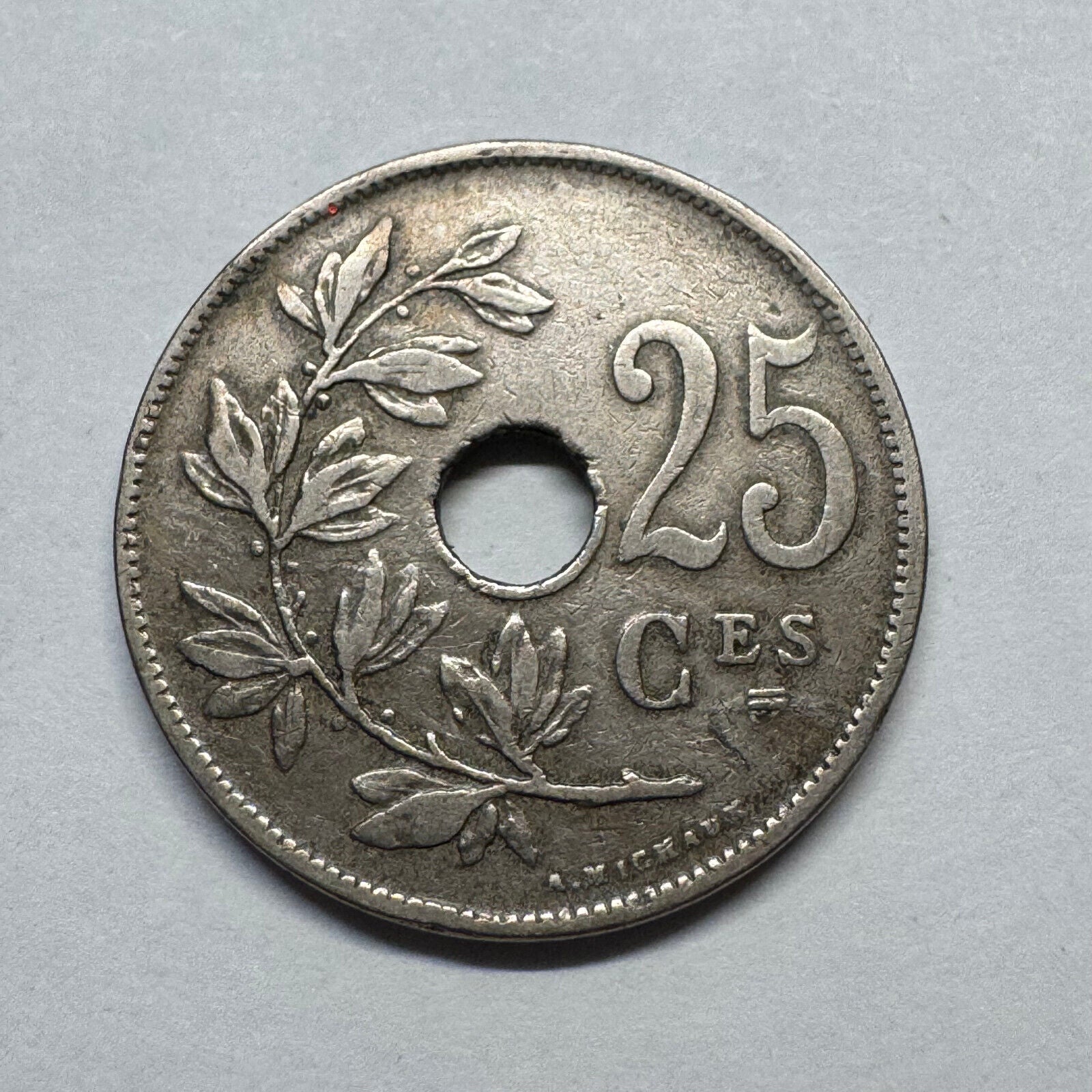 1922 Belgium 25 Centimes - Beautiful Coin - #B-014