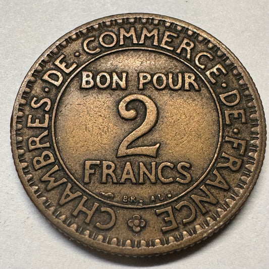1923 France 2 Francs - Beautiful Coin - #A-062