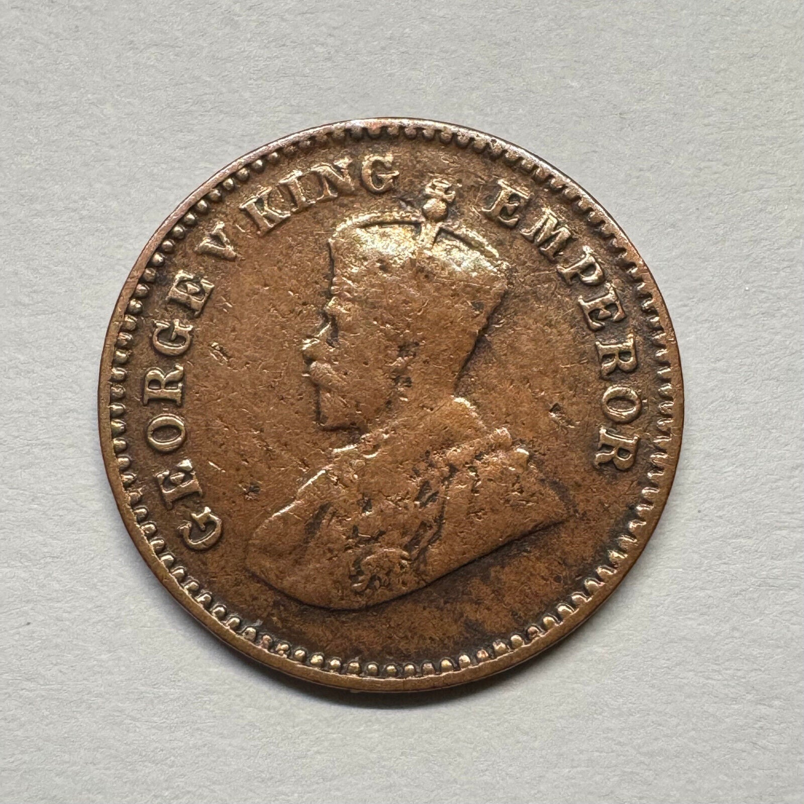 1920 India 1/12 Anna - Beautiful Coin - #B-058