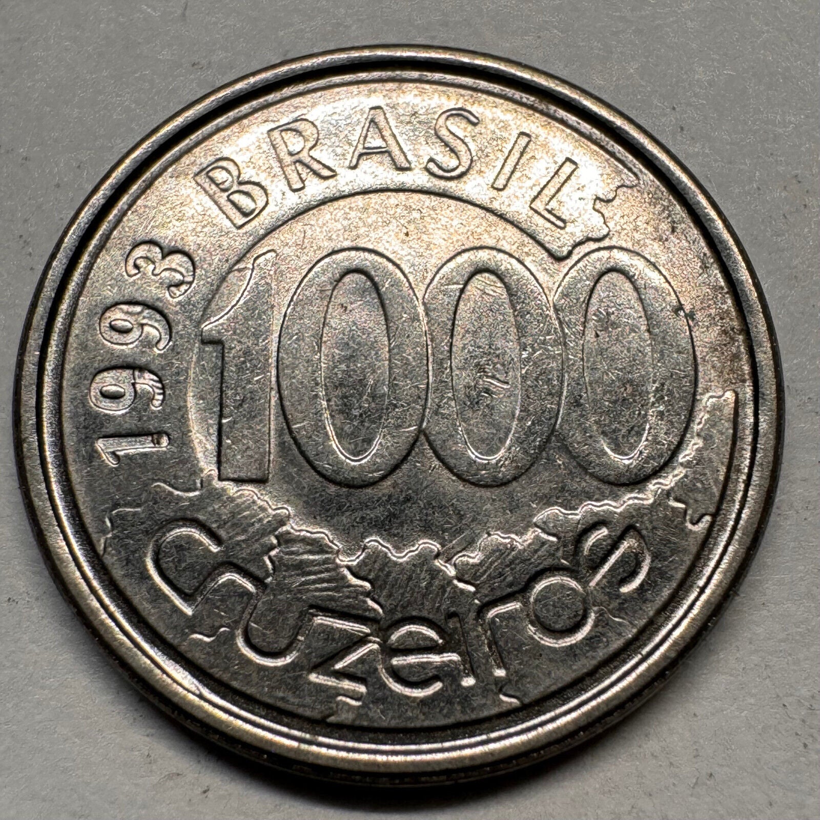 1993 Brazil 1000 Cruzeiros - Beautiful Coin - #A-050