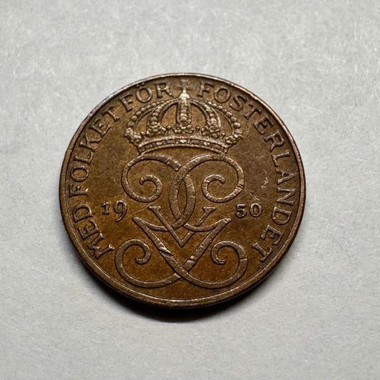 1950 Sweden 1 Ore - Beautiful Coin - #B-032