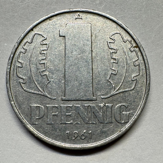 1961 Germany 1 Pfennig - Beautiful Coin - #A-077