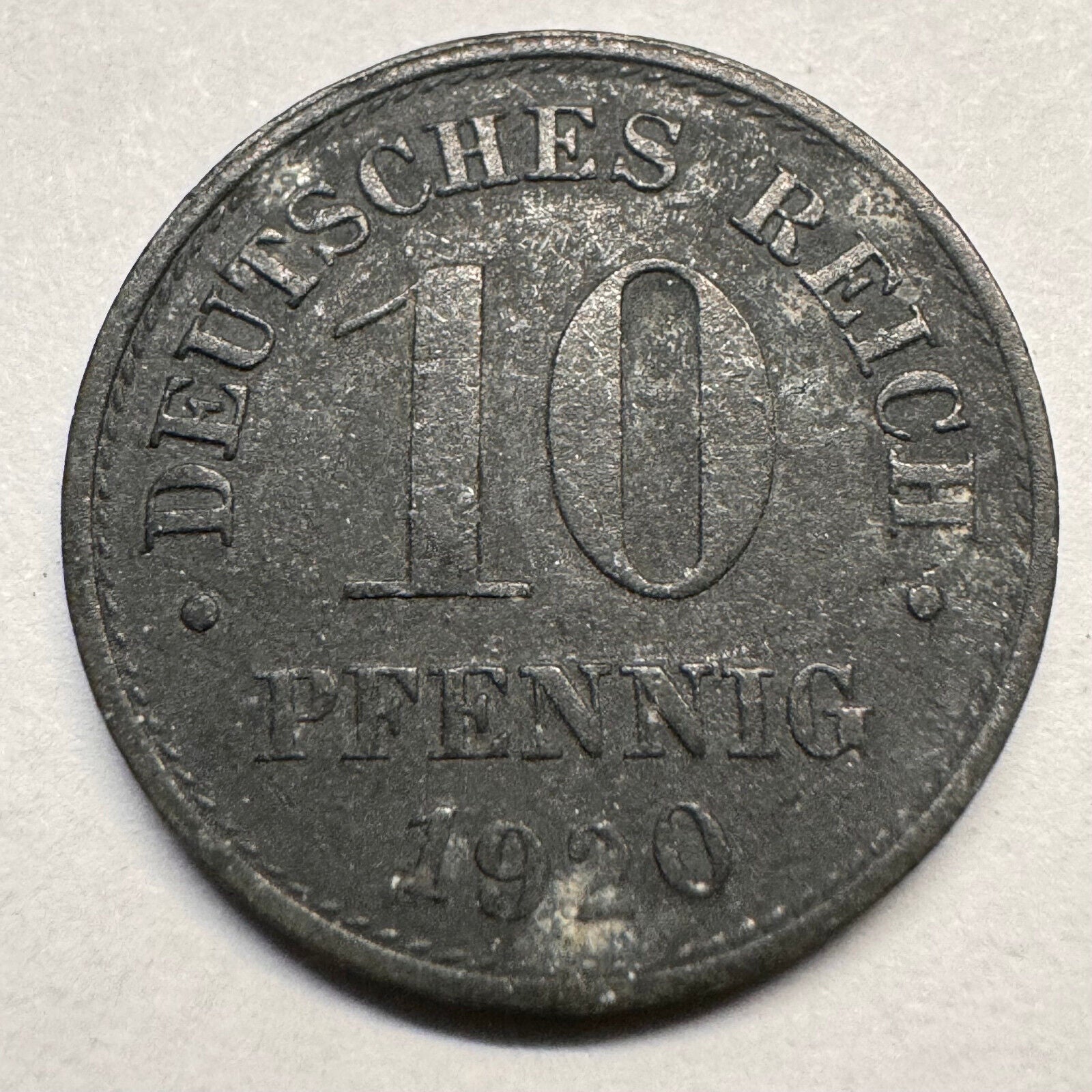 1920 Germany 10 Pfennig - Beautiful Coin - #A-059