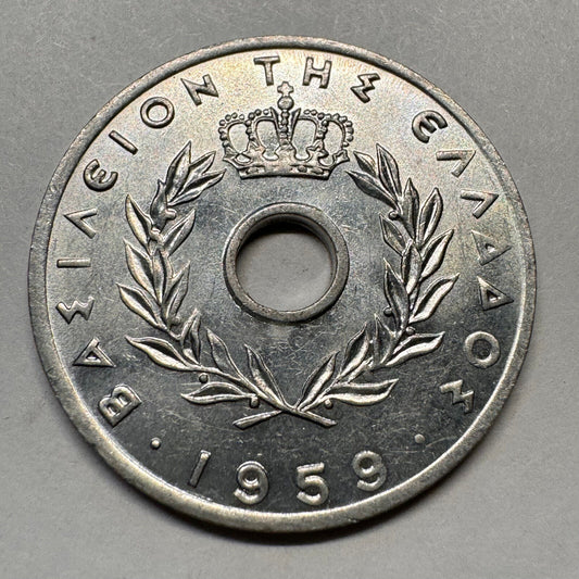 1959 Greece 20 Lepta - Beautiful Coin - #A-035