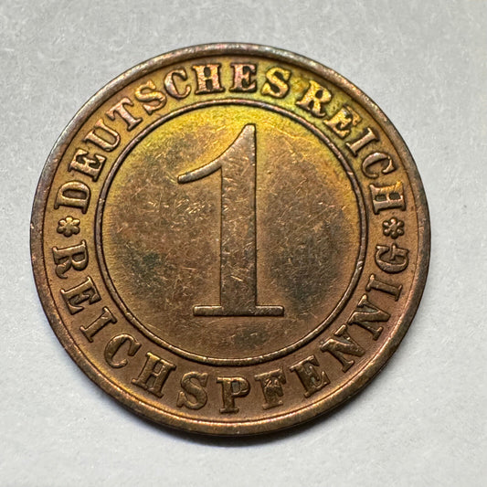 1930 Germany 1 Reichspfennig - Beautiful Coin - #A-096