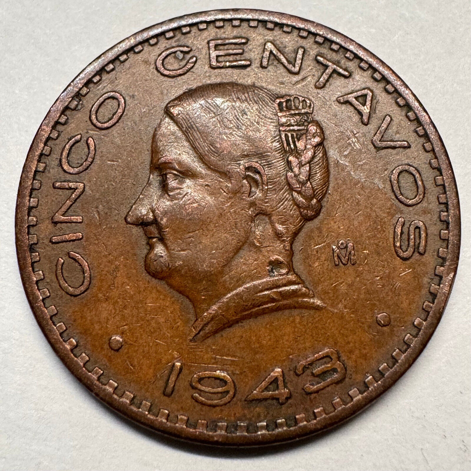 1943 Mexico 5 Centavos - Beautiful Coin - #A-059