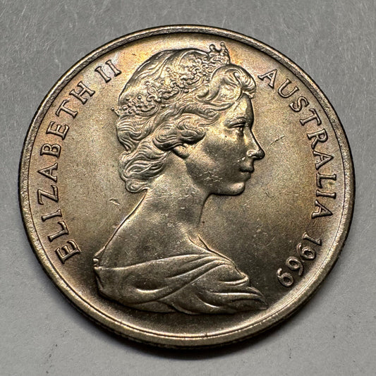1969 Australia 5 Cents - Beautiful Coin - #A-069